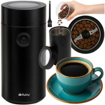 Ruhhy Elektromos Kávé- és Fűszerdaráló - 50g, Fekete kép