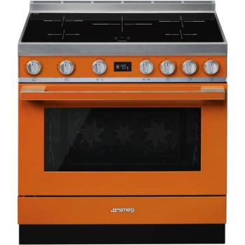 Smeg CPF9IPOR Portofino indukciós tűzhely narancs 90cm kép