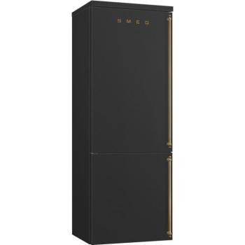 Smeg FA8005LAO5 Colonial szabadonálló alulfagyasztós hűtő antracit fix bal ajtópánt 195x70x70cm kép