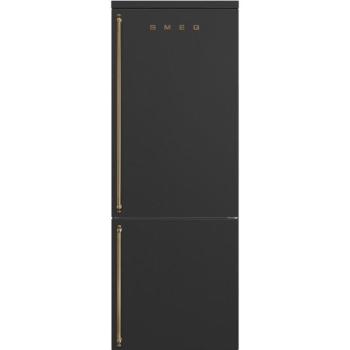 Smeg FA8005RAO5 Colonial szabadonálló alulfagyasztós hűtő antracit fix jobb ajtópánt 195x70x70cm