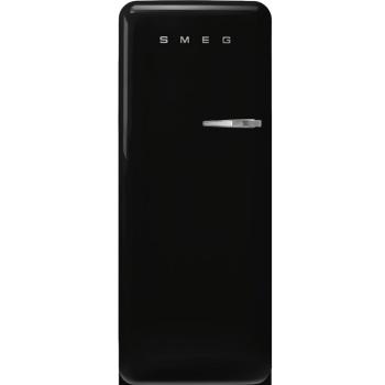 SMEG FAB28LBL5 KOMBINÁLT HŰTŐ ÉS FAGYASZTÓ fekete retro design kép