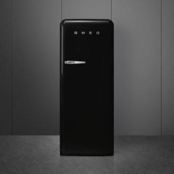 SMEG FAB28RBL5 KOMBINÁLT HŰTŐ ÉS FAGYASZTÓ fekete retro design kép