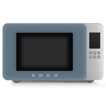 Smeg MOC01SBMEU szabadonálló mikrohullámú sütő Collezione 29L matt viharkék kép